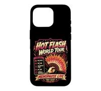 Hot Flash World Tour Humour Ménopause Style Rétro Coque pour iPhone 16 Pro