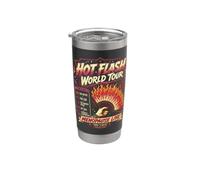 Hot Flash World Tour Humour Ménopause Style Rétro Gobelet isotherme en acier inoxydable double paroi