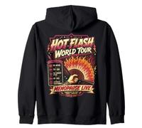 Hot Flash World Tour Humour Ménopause Style Rétro Sweat à Capuche