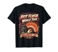 Hot Flash World Tour Humour Ménopause Style Rétro T-Shirt