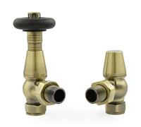 Hot Flow | Jordan Robinet thermostatique traditionnel pour radiateur (TRV coudé) (laiton antique)