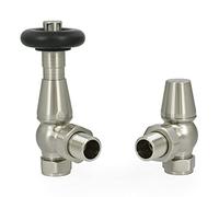 Hot Flow | Jordan Robinet thermostatique traditionnel pour radiateur (TRV coudé) Nickel satiné (TRV coudé)