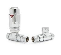 Hot Flow | Marella Modern Robinet thermostatique droit TRV avec bouclier de verrouillage (Chrome)