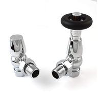 Hot Flow Vanne thermostatique de radiateur coudée Jordan Chrome TRV (Paire) Comprend un corps TRV coudé et un écran de protection pour un contrôle rapide et facile de la température.