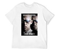 Hot Fuzz Big Cops Men's T Shirt Short Sleeve Round Neck Clothing White XL