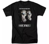 Hot Fuzz Big Cops T Shirt Mens Police Comedy Movie Tee Black S