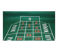 HOT GAMES Tapis de roulette en feutre vert 180 x 90 cm