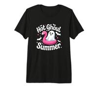 Hot Ghoul Summer Flamingo Ghost Summerween T-Shirt Haut de Gamme