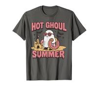 Hot Ghoul Summer Spooky Funny Ghost Halloween Beach Vibes T-Shirt
