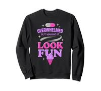 Hot Girl Anxiety Glam Therapy Humour Overthinking Esthétique Sweatshirt