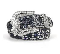 Hot Girl Glittered Waistband Western Grunge KISS Rivets Papillon Ceinture pour Jeans Robe Boîte de nuit Filles Bijoux Ceinture de taille Argent