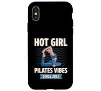 Hot Girl Pilates Vibes Since 2012 Fête d'anniversaire Année de Naissance Coque pour iPhone X/XS