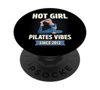 Hot Girl Pilates Vibes Since 2012 Fête d'anniversaire Année de Naissance PopSockets PopGrip Adhésif