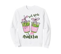 Hot Girls Drink Matcha Mignon Esthétique Thé Vert Bow Café Art Sweatshirt