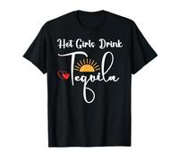 Hot Girls Drink Tequila Mom Margarita Funny Tequila Lover T-Shirt