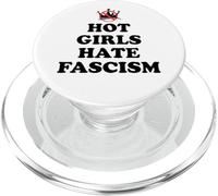 Hot Girls Hate Fascism Resist Anti Fascism Fall of Fascism PopSockets PopGrip pour MagSafe