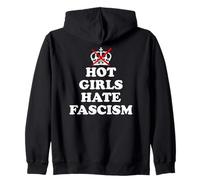 Hot Girls Hate Fascism Resist Fascism Antifascism No Fascism Sweat à Capuche