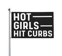 Hot Girls Hit Curbs Flag For Room Guys Double Face Vintage Flag Wall Art pour l'extérieur 3x5 pi, Hot Girls Hit Curbs Tapisserie pour le bureau