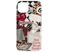 Hot Girls Read Books Leopard Ball 8 Y2K Lecteur nœud Rose Coque pour iPhone 15 Plus