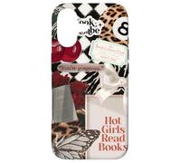 Hot Girls Read Books Leopard Ball 8 Y2K Lecteur nœud Rose Coque pour iPhone 17