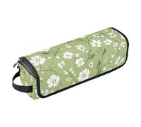 Hot Hair Tools Sac de voyage avec tapis amovible résistant à la chaleur Organiseur d'outils de coiffure portable pour fer à lisser, fer à friser, sèche-cheveux, petites fleurs vertes d'été, essentiels