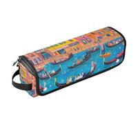 Hot Hair Tools Sac de voyage et tapis résistant à la chaleur imperméable portable ouvert plat sac de voyage pour lisseurs, fer à friser, sèche-cheveux, peinture détaillée de Venise Italie