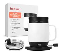 HOT KUP - Tasse de Voyage Auto-chauffante, Infusion des Boissons - Alimentation AC ou par Batterie - Blanc