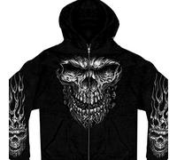 Hot Leathers GMZ4237 Shredder Skull Sweat à Capuche pour Homme Noir Taille L