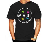 Hot Maui and Sons Mens Black Tshirt Size XS-4XL Casual Short Sleeve Men T Shirt Men Clothing Ropa Hombre Camisetas Dropshipping Black Black M