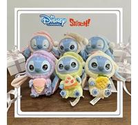 Hot New Miniso Stitch manger quelque chose avant du sommeil Disney boîte aveugle sac mystère vinyle peluche poupée jouet pendentif Surprise les monstres lu se avec boîte
