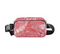 Hot Peach Sac banane tendance en forme de crevettes pour homme et femme Résistant à l'eau Accessoire de voyage avec sangle réglable pour cyclisme, randonnée, gym, Crevettes chics à la pêche chaude, 1