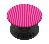 Hot Pink and Pink Stripes Geometric Vertical Lines Pattern PopSockets PopGrip Adhésif