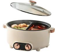 Hot Pot Électrique Marmite, 5.5L Hotpot, 1600W Multifonctionnelle Antiadhésive Avec Chauffage Rapide & Double Bouton De Régu[PE562]