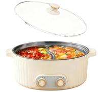 Hot Pot Électrique Marmite, 5L Hot Pot Électrique, 2000W Multifonctionnelle Antiadhésive Avec Chauffage Rapide & Dopp e Kn[PE563]
