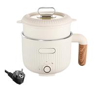 Hot Pot électrique, mini multicuiseur portable antiadhésif avec panier vapeur, acier inoxydable, marmite électrique, cocotte à frire, ramen rapides, marmite à soupe, double contrôle de