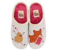 HOT POTATOES GRUNDHOF, Pantoufles femme, gris, 36 EU