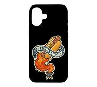 Hot Rocket Freedom Dog Saucisse Funny 4th of BBQ July Grill Coque pour iPhone 16