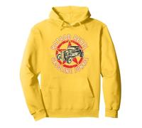 Hot-Rod Rebel Gasoline Junkie Vintage Old School Rétro Sweat à Capuche, Unisexe pour Adultes, Citron, S