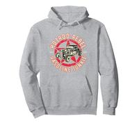 Hot-Rod Rebel Gasoline Junkie Vintage Old School Rétro Sweat à Capuche, Unisexe pour Adultes, Gris Chiné, S