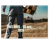 HOT RODS - V8 de passion 2025, Version française (Calendrier mural 2026 DIN A4 portrait), Calendrier CALVENDO mensuel