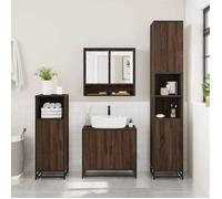 HOT SALE*Armoire à miroir de salle de bain,CLARENCE,60 kg capacité,Placard Mural, chêne marron bois ingénierie - M760263