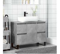 HOT SALE*Meuble lavabo salle de bain, Cabinet Sous évier,JILL'S, Meuble WC, gris béton 80x33x60 cm - M629746