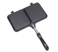 Hot Sandwich Maker - 36x25cm Aluminum Double Panel Non Stick Stove Bread Toaster Griller Handle Lightweight Durable Kitchen Cooking Tool | for Camping Home Breakfast Outdoor Picnic Use