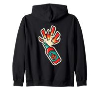 Hot Sauce Lover Spicy Food Fire Flames Chili Angry Retro Sweat à Capuche