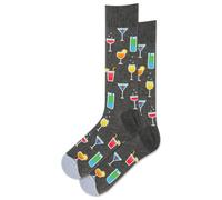 Hot Sox Équipage Chaussettes, Cocktails d'été (Anthracite chiné), 4.5-12 UK Homme