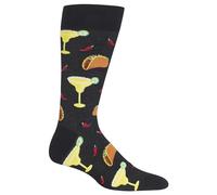 Hot Sox mens Food and Booze Novelty Fashion Casual Sock, Margarita Tacos (Black), 6 12 US