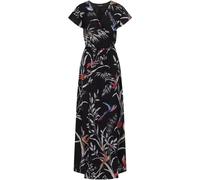 Hot Squash Hot Squash Black Elegant Mock Wrap Chiffon Maxi Dress Black EU 44 (UK 16)