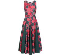 Hot Squash Hot Squash Pink Box Pleat Midi Dress With Contrast Skirt Pink EU 46 (UK 18)