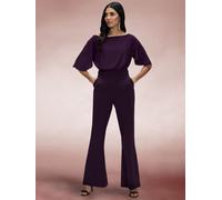 Hot Squash Hot Squash Purple Drop Shoulder Jumpsuit
