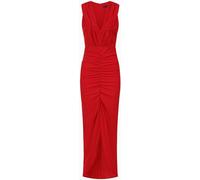 Hot Squash Hot Squash Red Deep V-Neck Ruched Dress Red EU 40 (UK 12)
